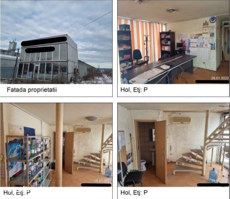 Depozit + Birouri - 727 mp + Teren- 2.000 mp, Roman-LICITATIE PUBLICA