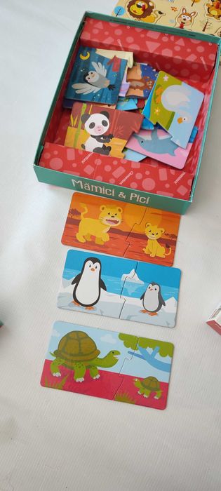 Детски пъзели Goki ,пожарна станция,влакче,мами и деца и др.