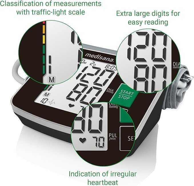 Апарат за измерване на кръвно налягане Medisana BU 516 Маншет: 22-36см