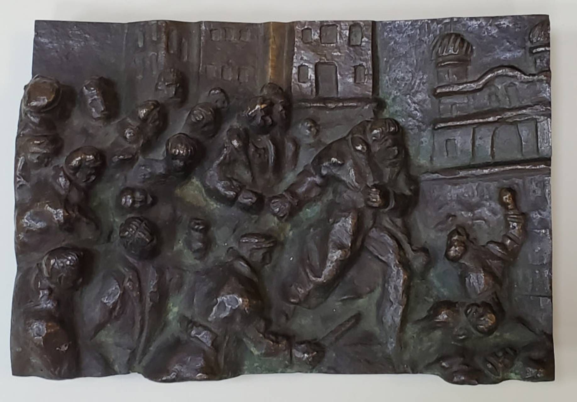 Placheta din bronz patinat, Grivița 1933