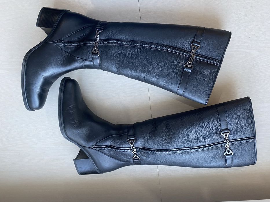 Новые сапоги кожа мех Турция