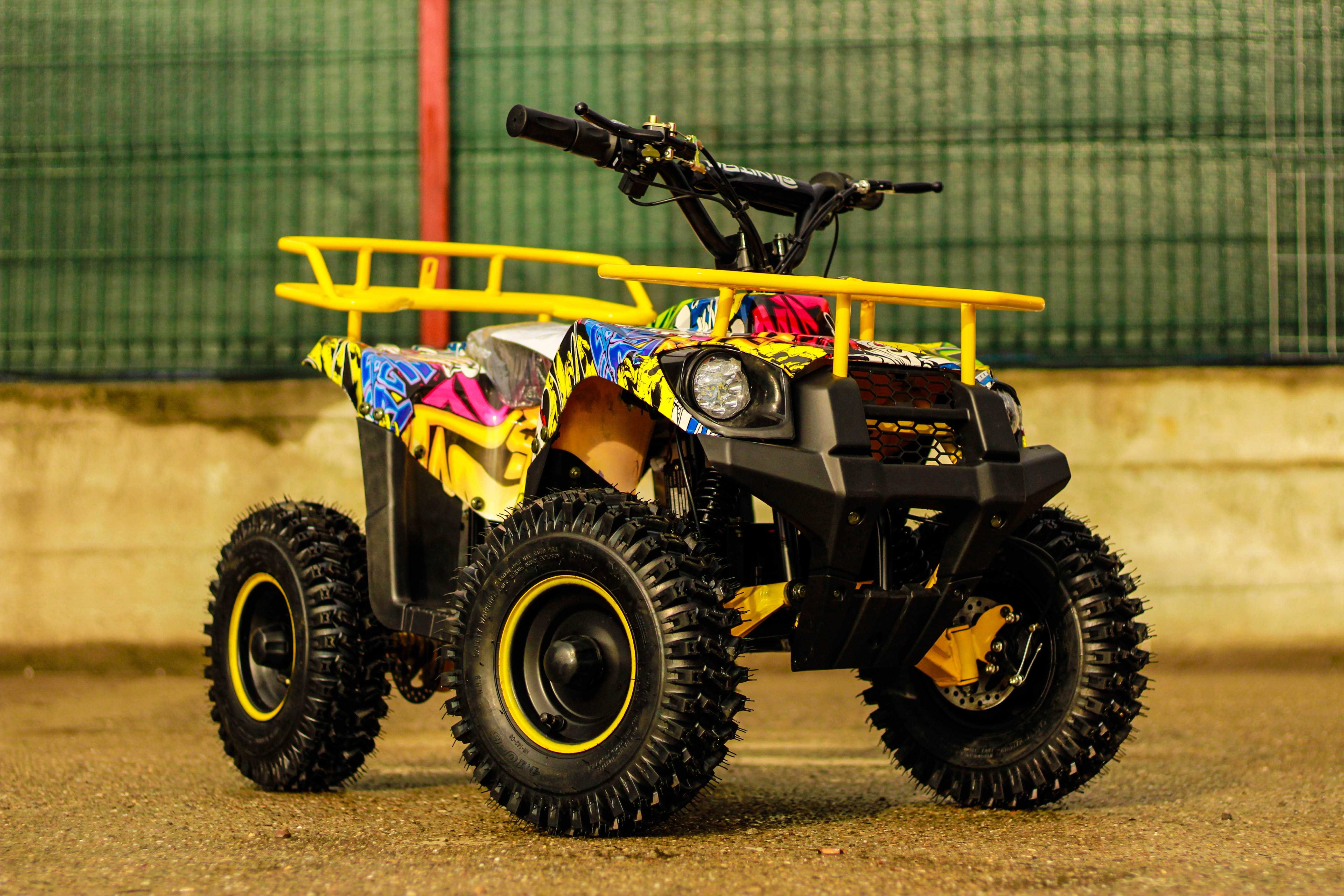 ATV electric KinderAuto Eco Torino Cross 1000W 36V #Grafiti Yellow