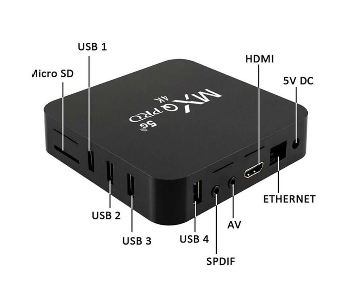 Android TV Box MXQ PRO 5G 4-ядрен Rockchip RK3229, Android 10, 4K