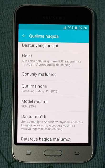 Samsung j1 2016 sotiladi