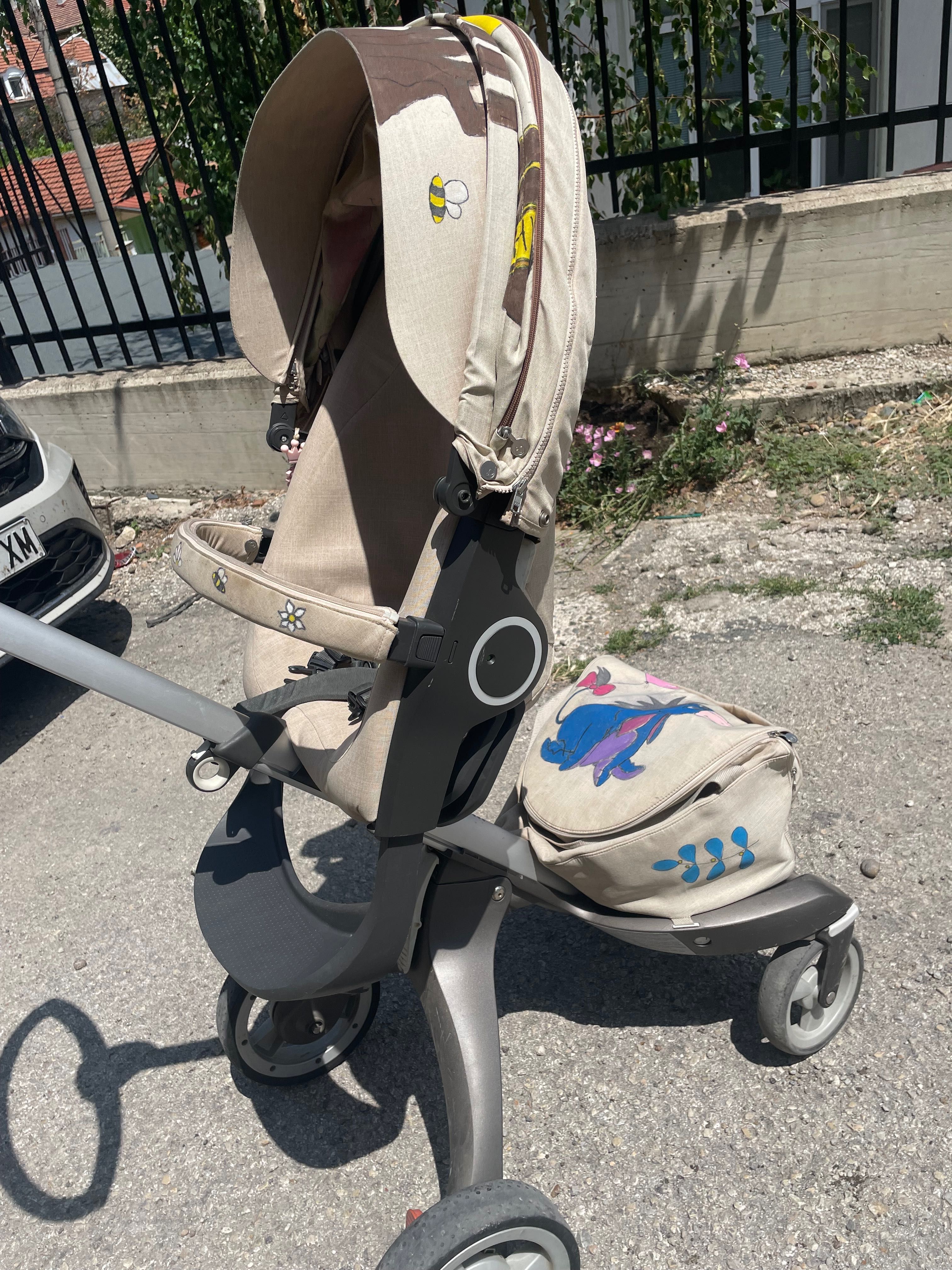 бебешка количка Stokke Xplory – уникална, ръчно рисувана!