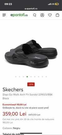 Șlapi sandale Skechers piele noi cu eticheta