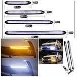 Led дневни светлини 2бр. drl с бягащ мигач -15.5см. / а-3574-1 ...