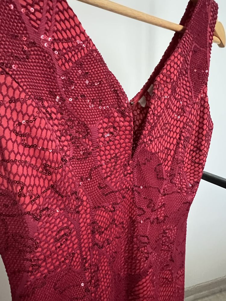 Rochie ocazie midi cu paiete 38