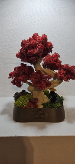 Bonsai din Pla printabil si licheni stabilizati