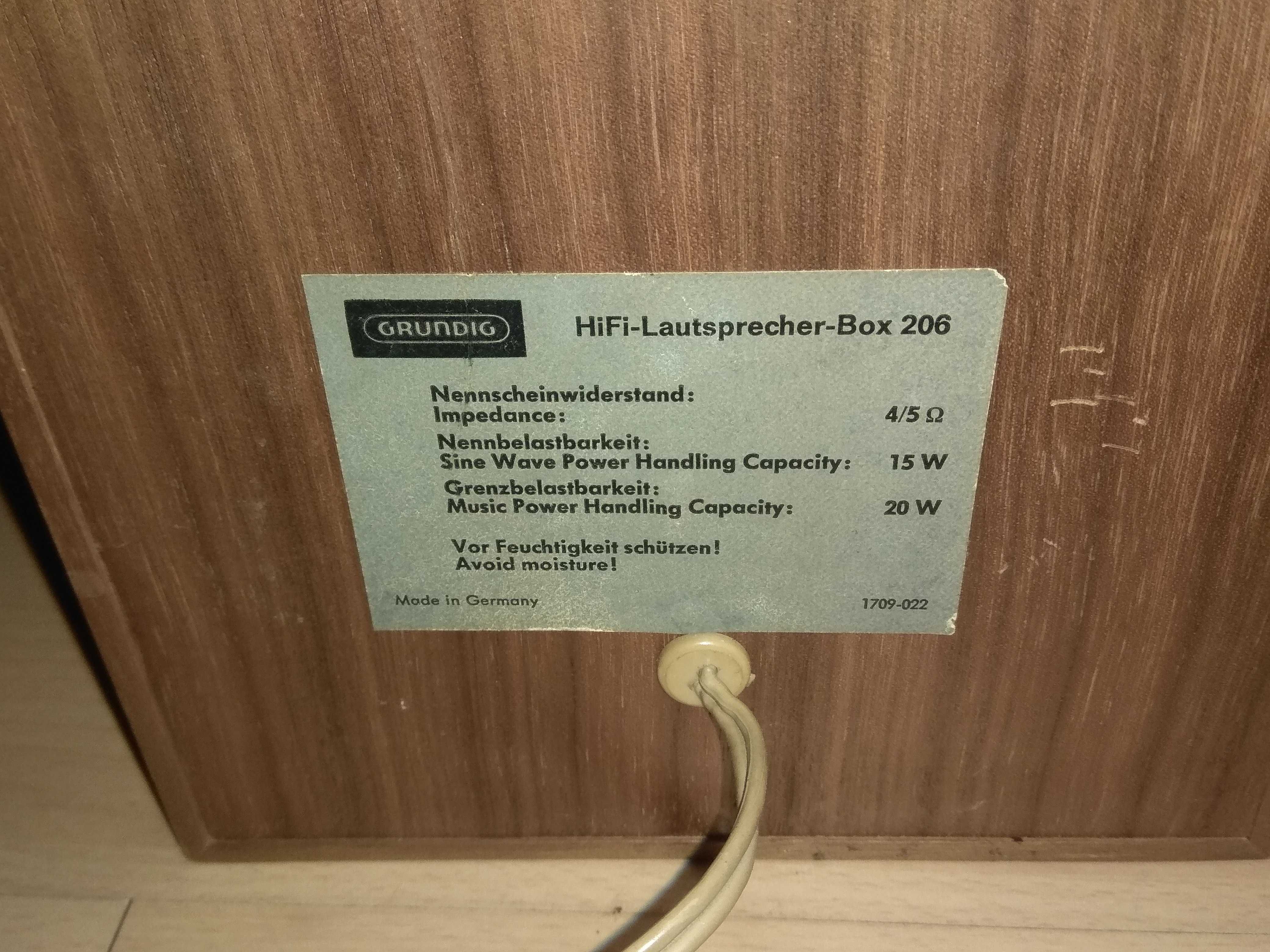 Колекционерски тонколони Grundig Box 206