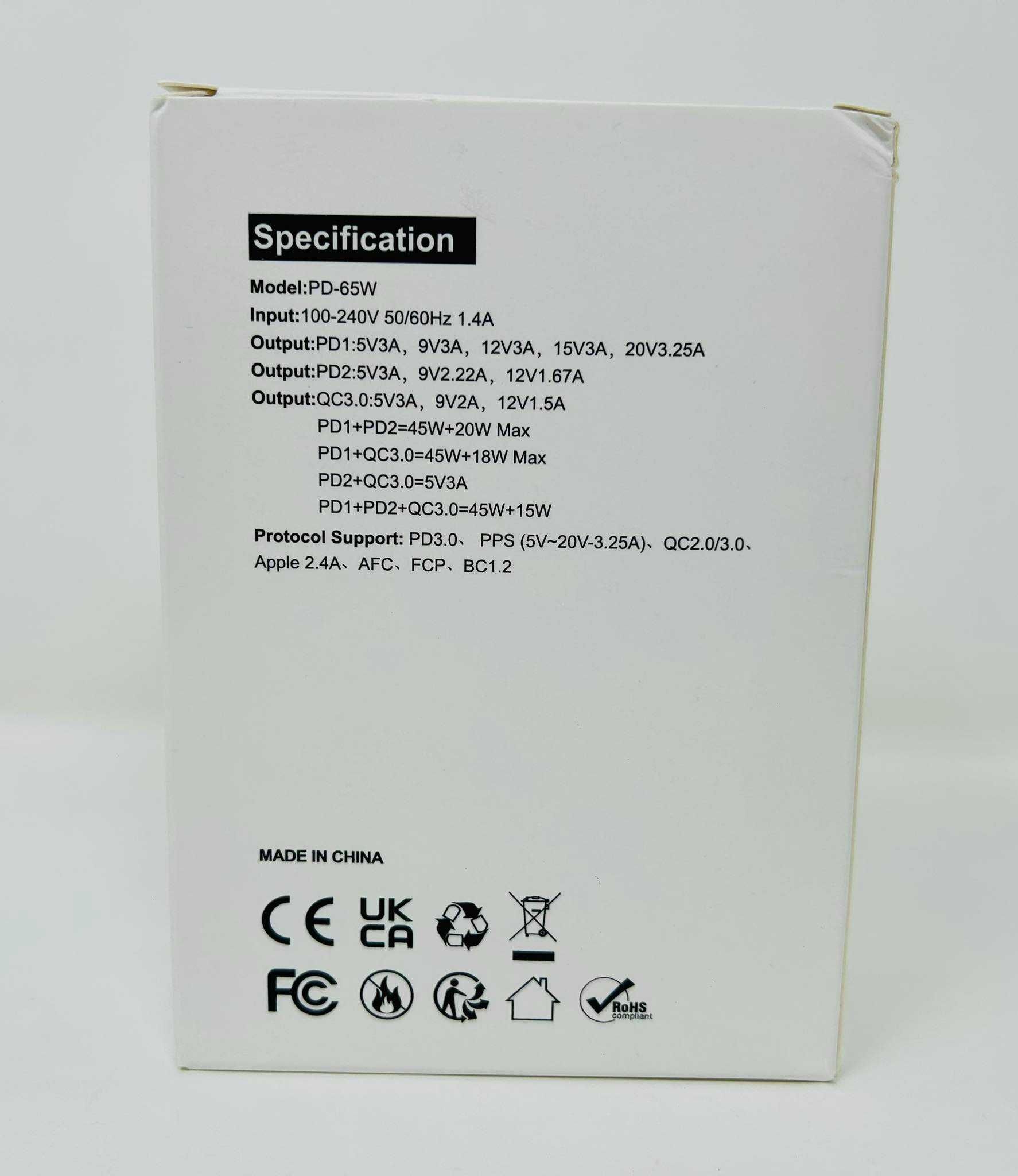 Зарядно Адаптер USB - C 3in1 65W/20W За Всички Лаптопи Таблети