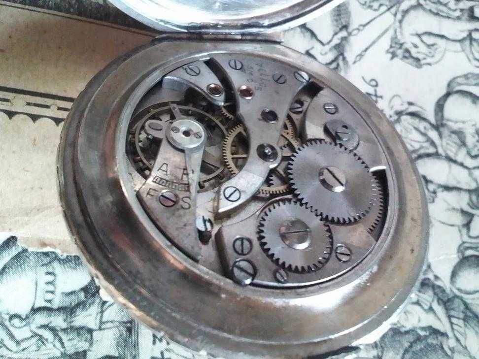 ceas de buzunar TELLUS Cortebert cal. 514c, anii '30, funcțional