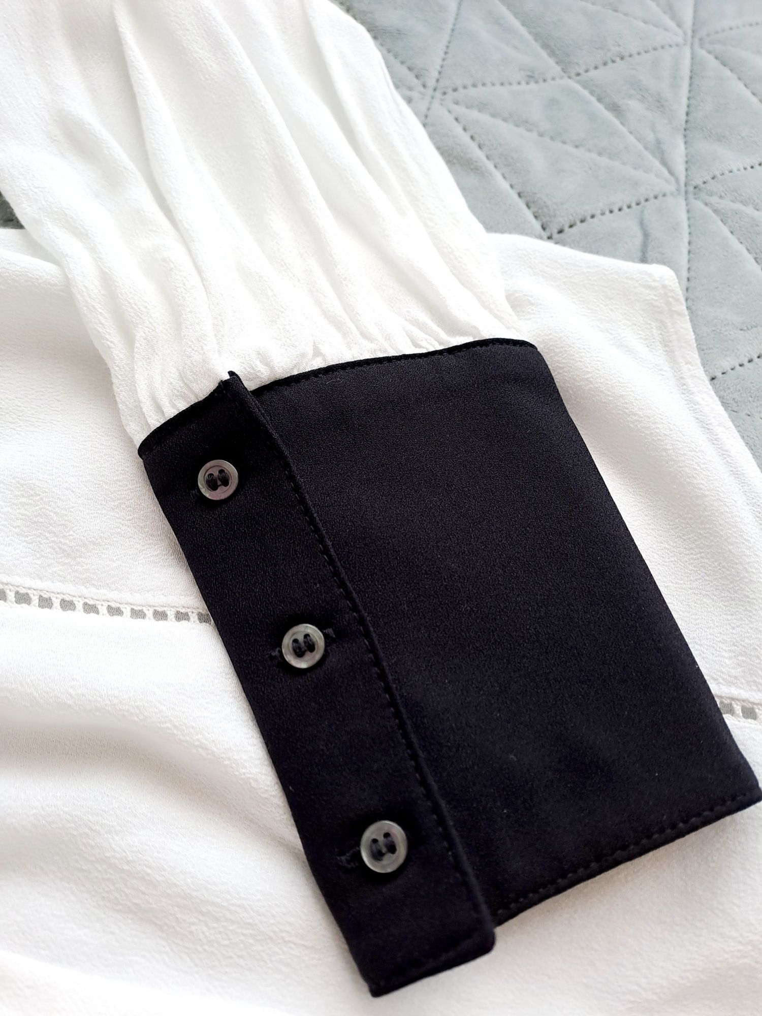 Camasa alb negru United Colors of Benetton