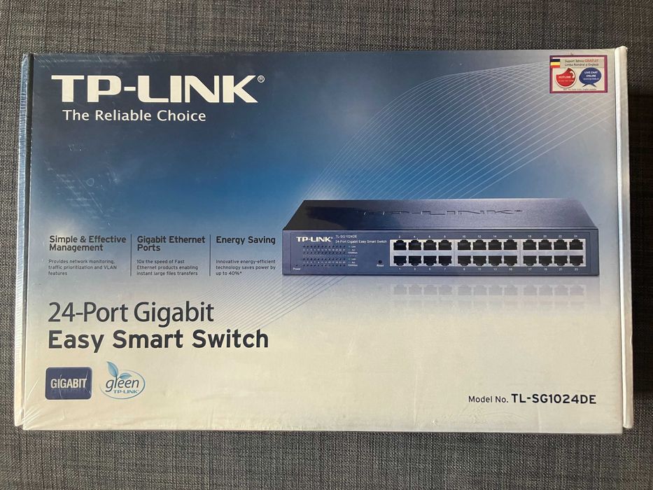 Switch TP-LINK TL-SG1024DE, 24 x 1000Mbps, montabil in rack 1U -- NOU