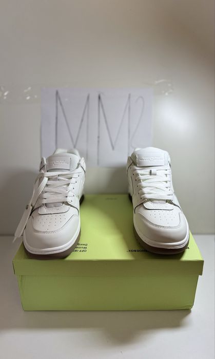 Adidasi Off-White Out Of Office Lace-Up Sneakers full white
