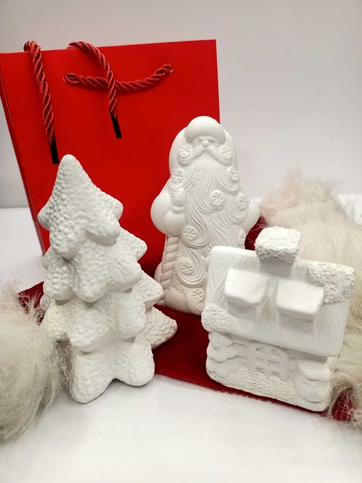 Фигурки из гипса новогодней тематики