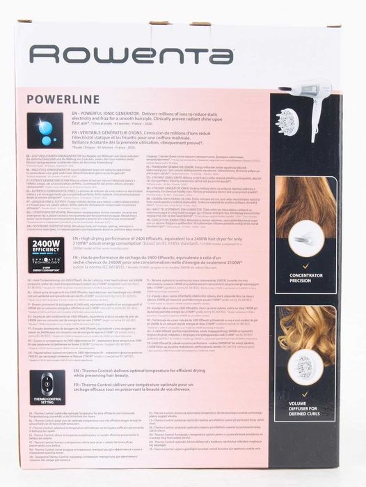 Сешоар за коса Rowenta Powerline CV5930F0 2400W Бял с дифузер