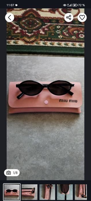 Женские солцезашитние очки.MIU  MIU