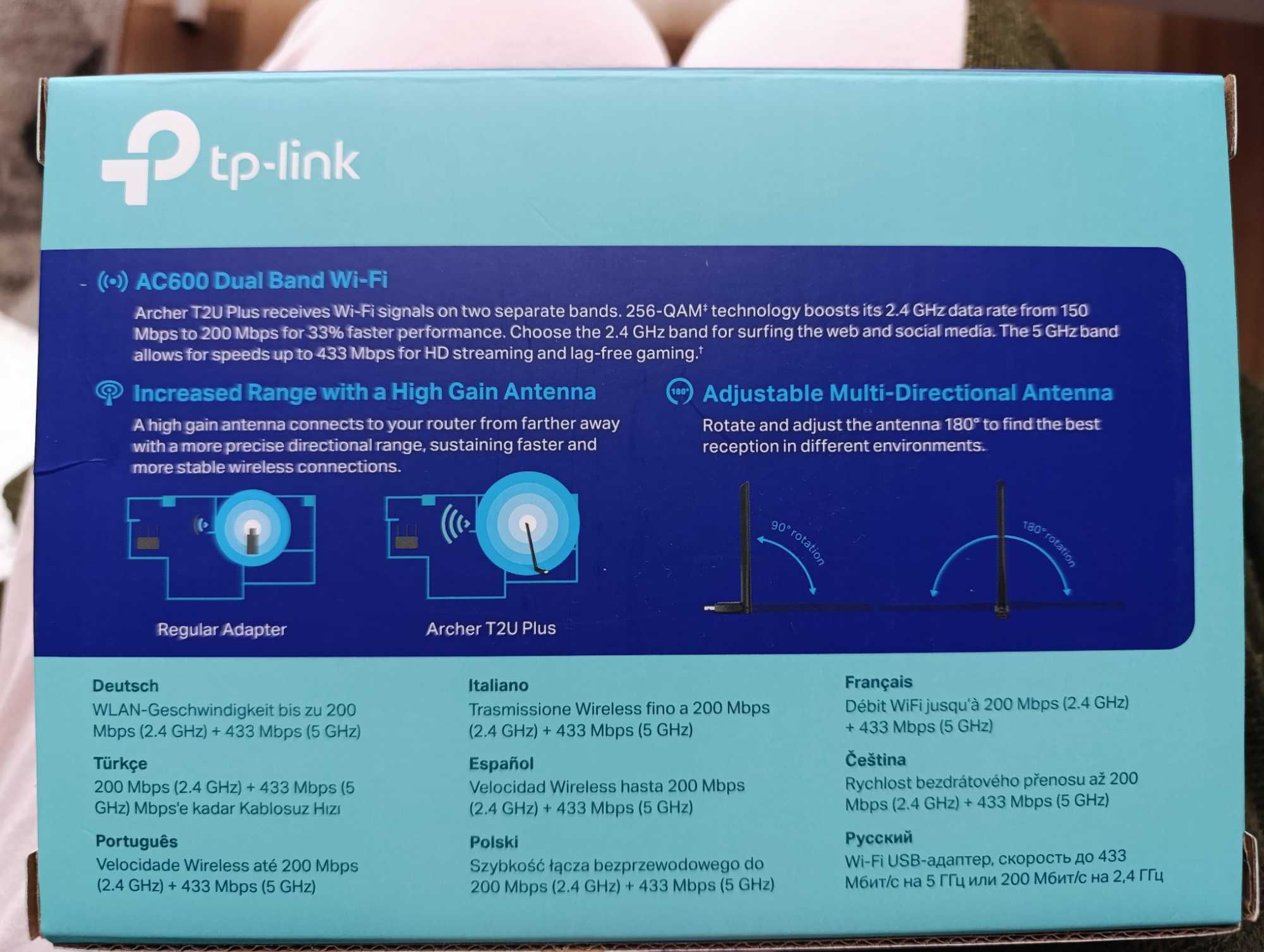 Антена за безжичен 5G интернет Wi-Fi с USB адаптер