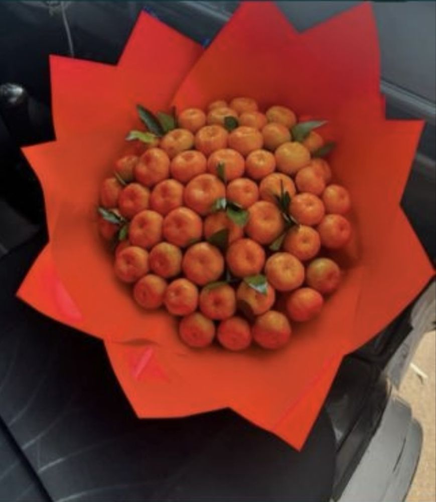 Mandarin buketla pulli buketla kapalakli buket lentali buket yumshoq u