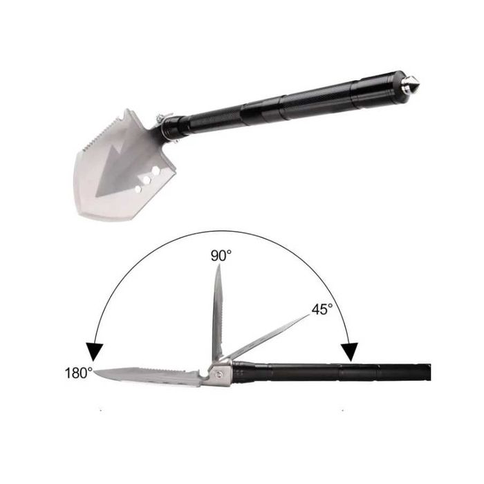 Lopata pliabila de camping, din otel, unealta multifunctionala, 78 cm