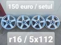 Jante aluminiu r16 / Vw Audi Skoda Seat / 5x112 / ET 48