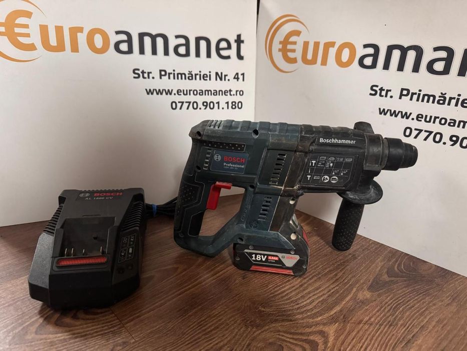 Bosch GBH 180-LI + GBA + GAL 1880 CV - Rotopercutor SDS-Plus, 2 J -P-