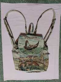 Rucsac elegant oras dama original Italia tapiserie Venezia 5 buzunare