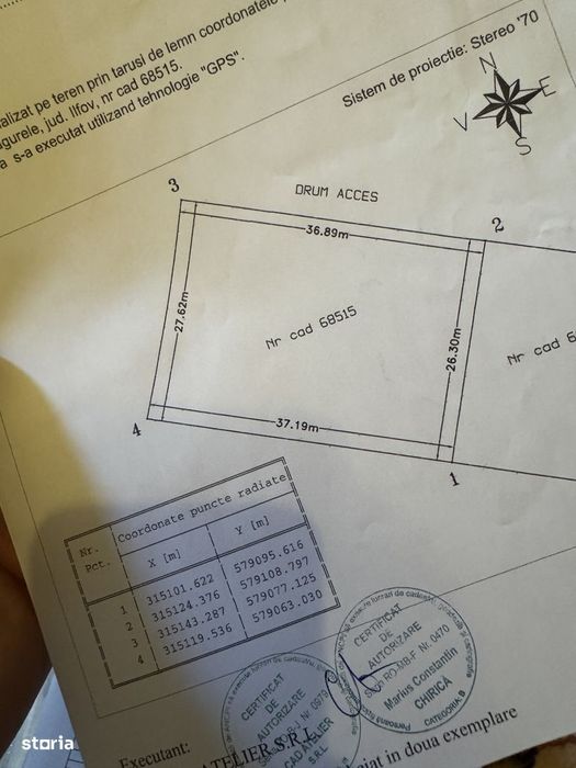 De Vânzare – Teren Intravilan Împrejmuit, 998 mp