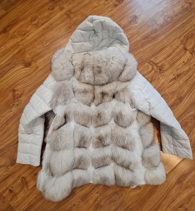 Geaca piele cu blană naturala