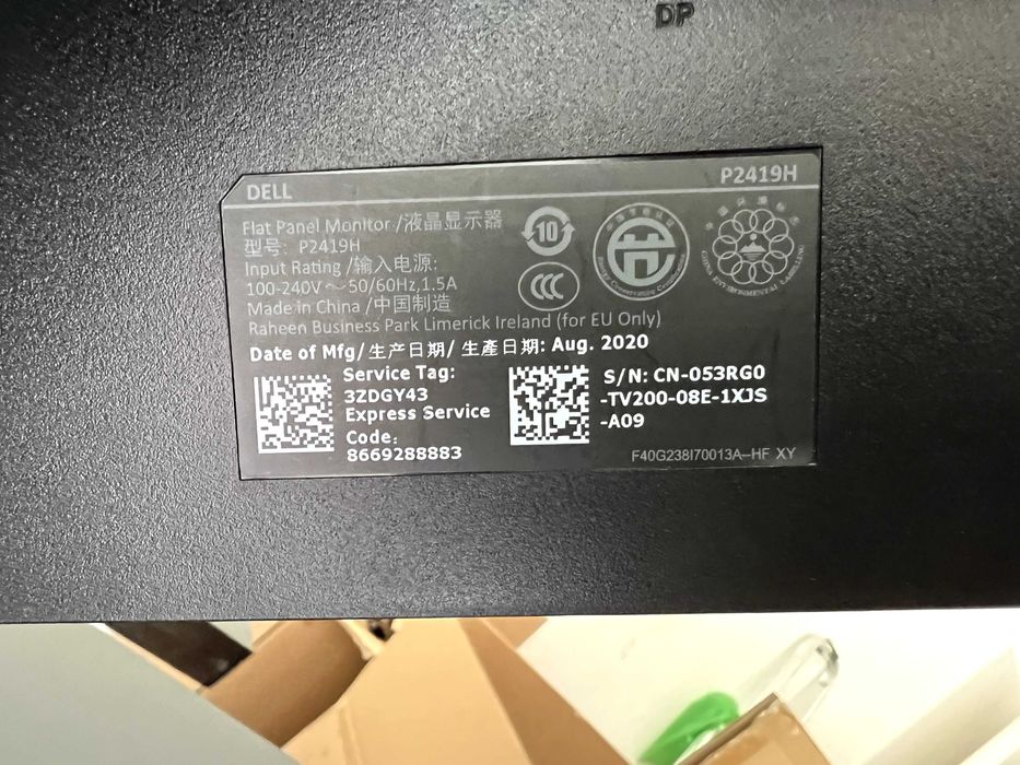 Monitor DELL P2419H - 24", Full HD, 60Hz - IPS - Office