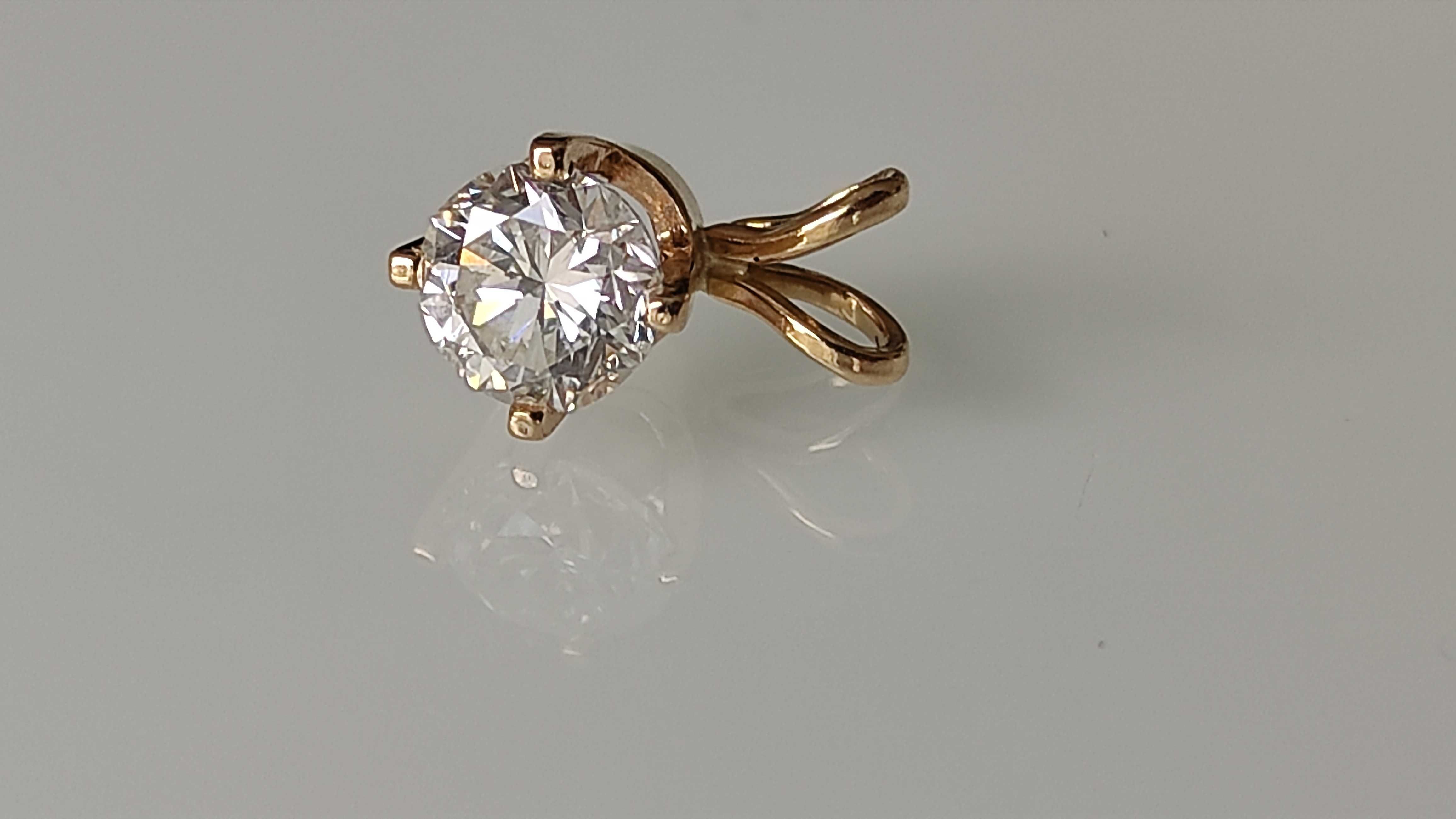 Pandativ aur 14k cu diamant 0.63ct