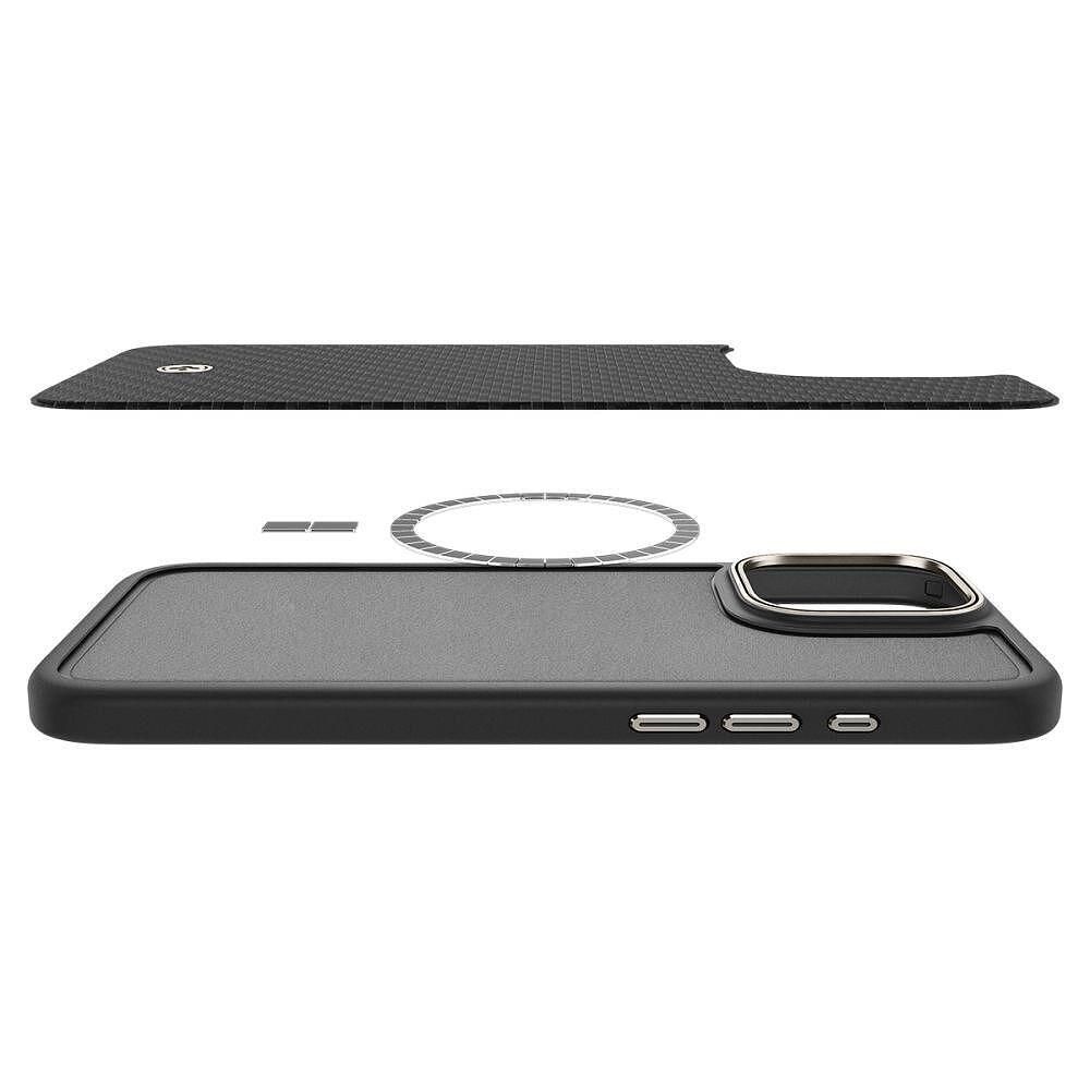 Кейс spigen enzo aramid mag magsafe за iphone 16 pro max - black/natur
