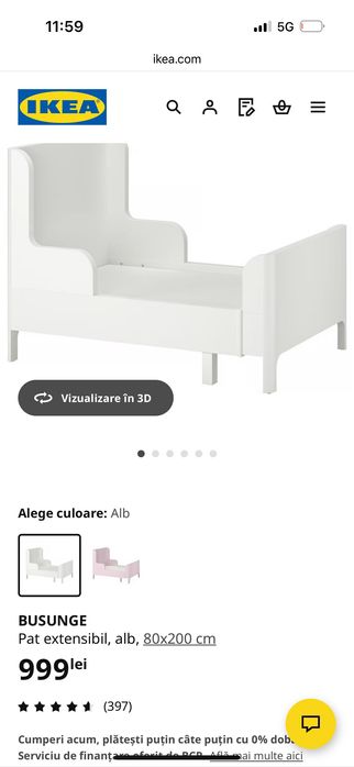 Pat Busunge Ikea + saltea cu arcuri