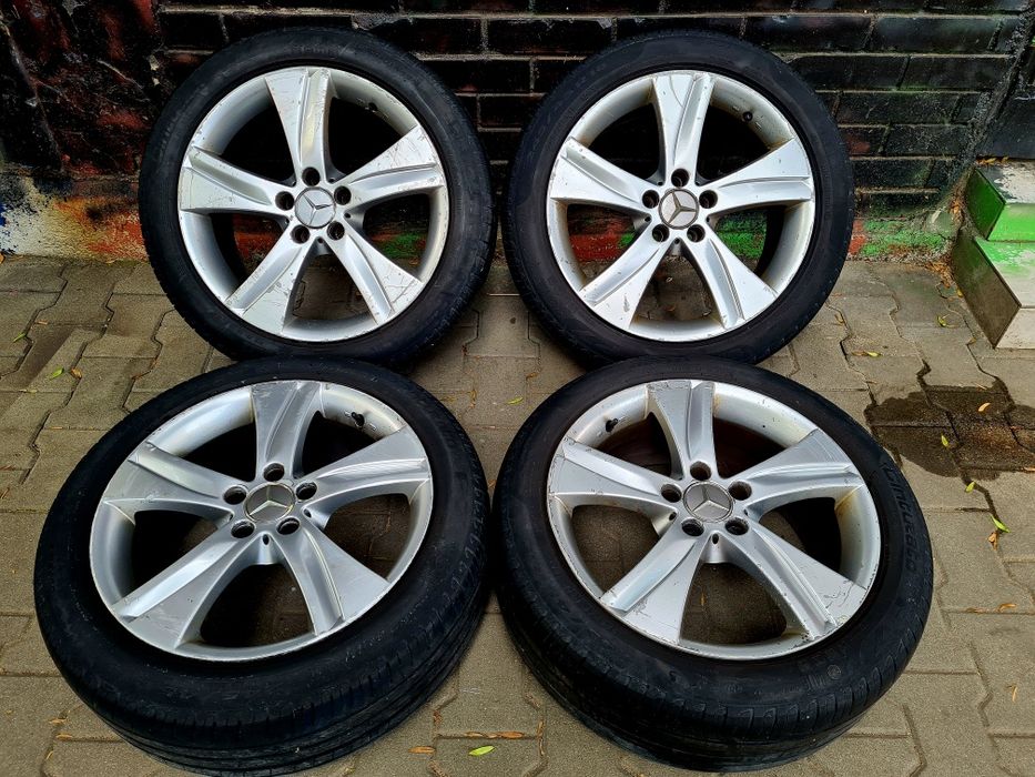 Джанти с гуми 245 45 18 цола за mercedes 5x112 C E S w212 w211 w220