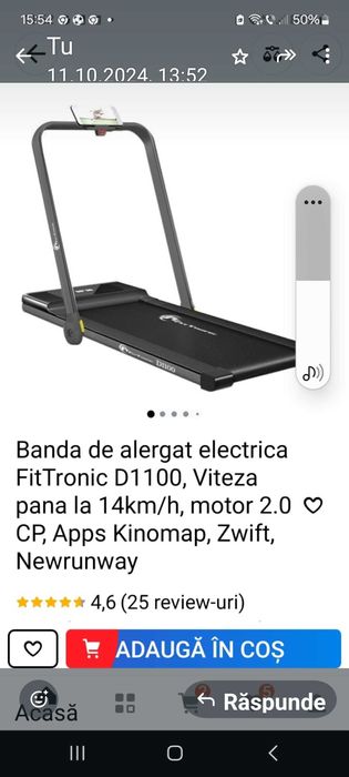 Vind banda alergare Fit tronic