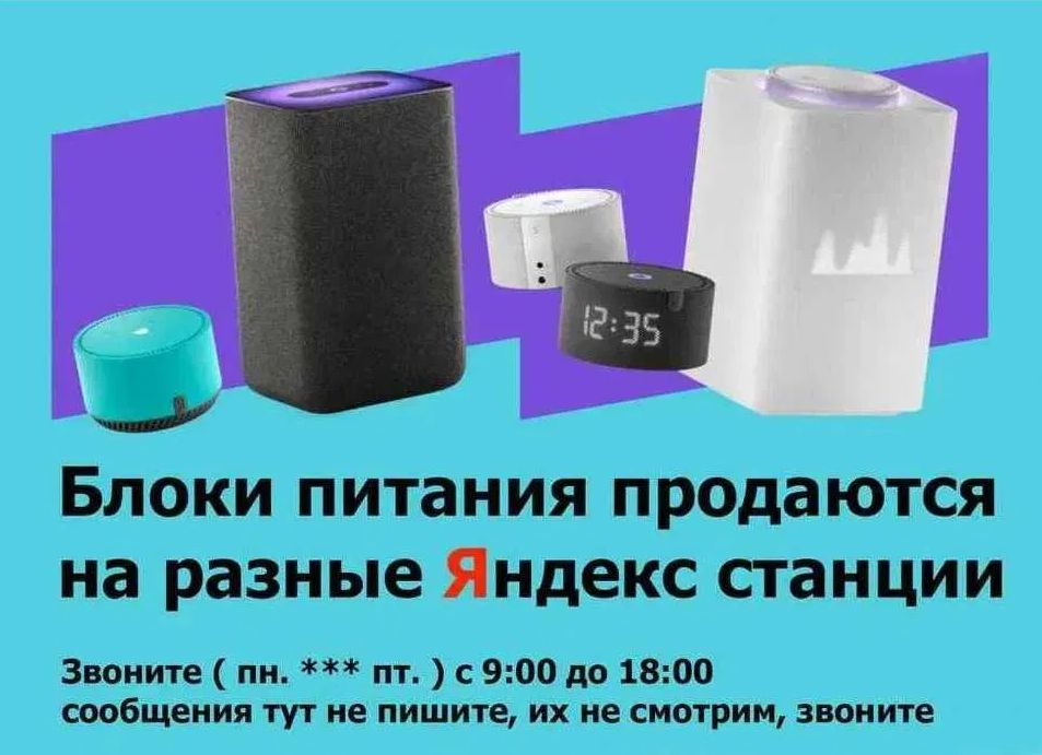 на Алису для Яндекс станции - блок питания зарядка .