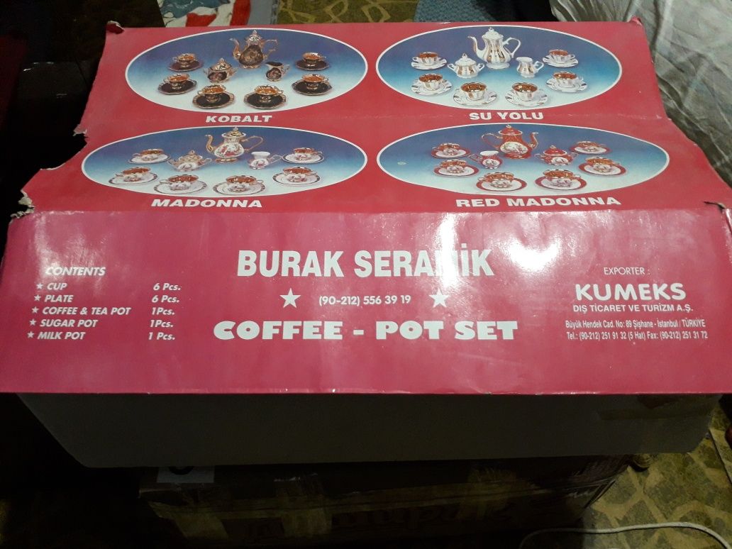 Турецкий чайный сервиз BURAK SERAMIK Coffee-pot set