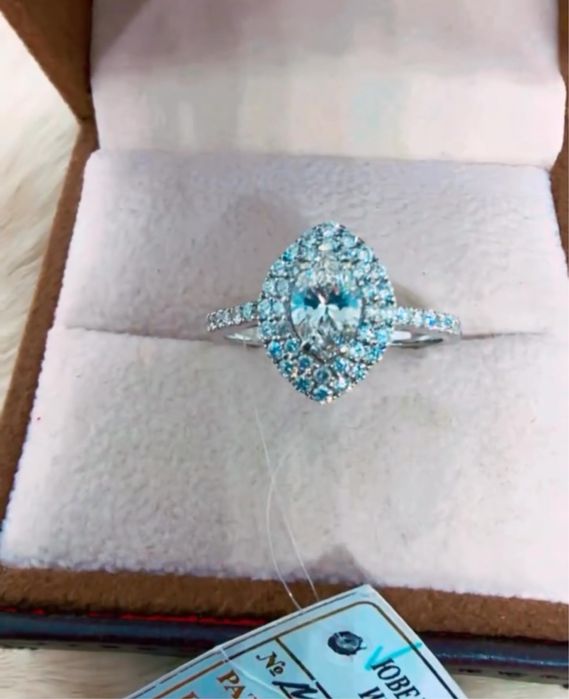 Markiza brily 0,65ca brilliant 1,3carat, 3,7gr, 19-razmer, 750proba