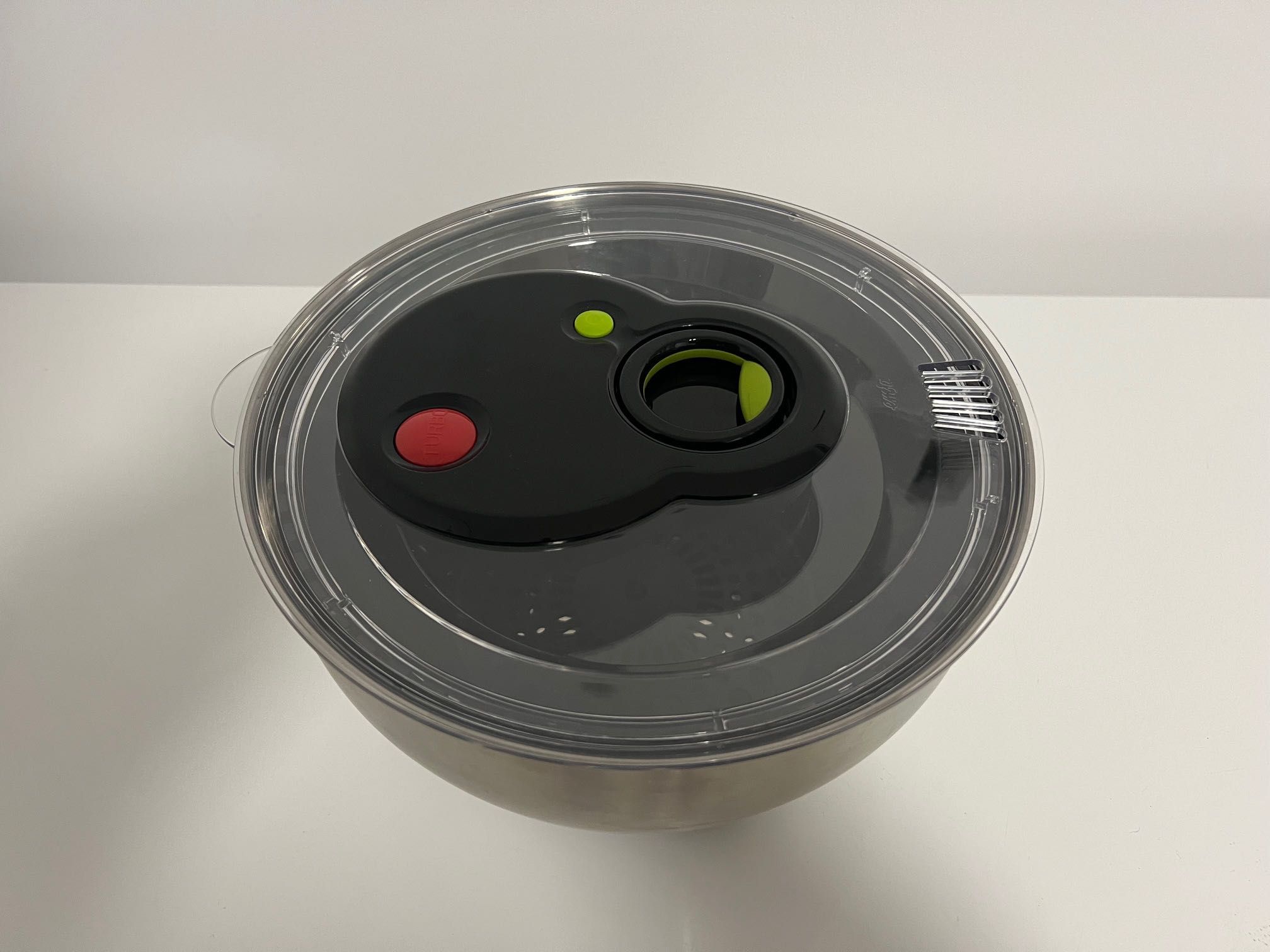 Centrifuga de salată Emsa Turboline cu bol din oțel inoxidabil