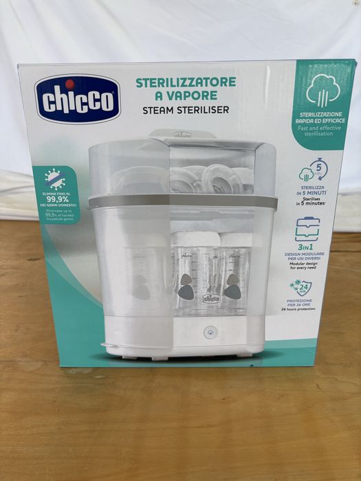 Sterilizator electric cu aburi Chicco 3 in 1 Steril Natural, 0luni+