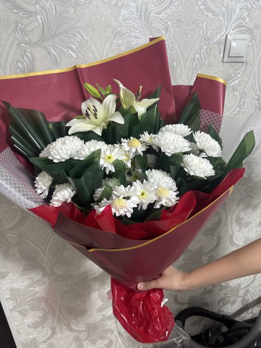 Два букет с красивым оформлением