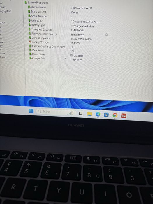 Laptop Huawei D15• ryzen 5• 12 clicluri• carcasa aliaj•