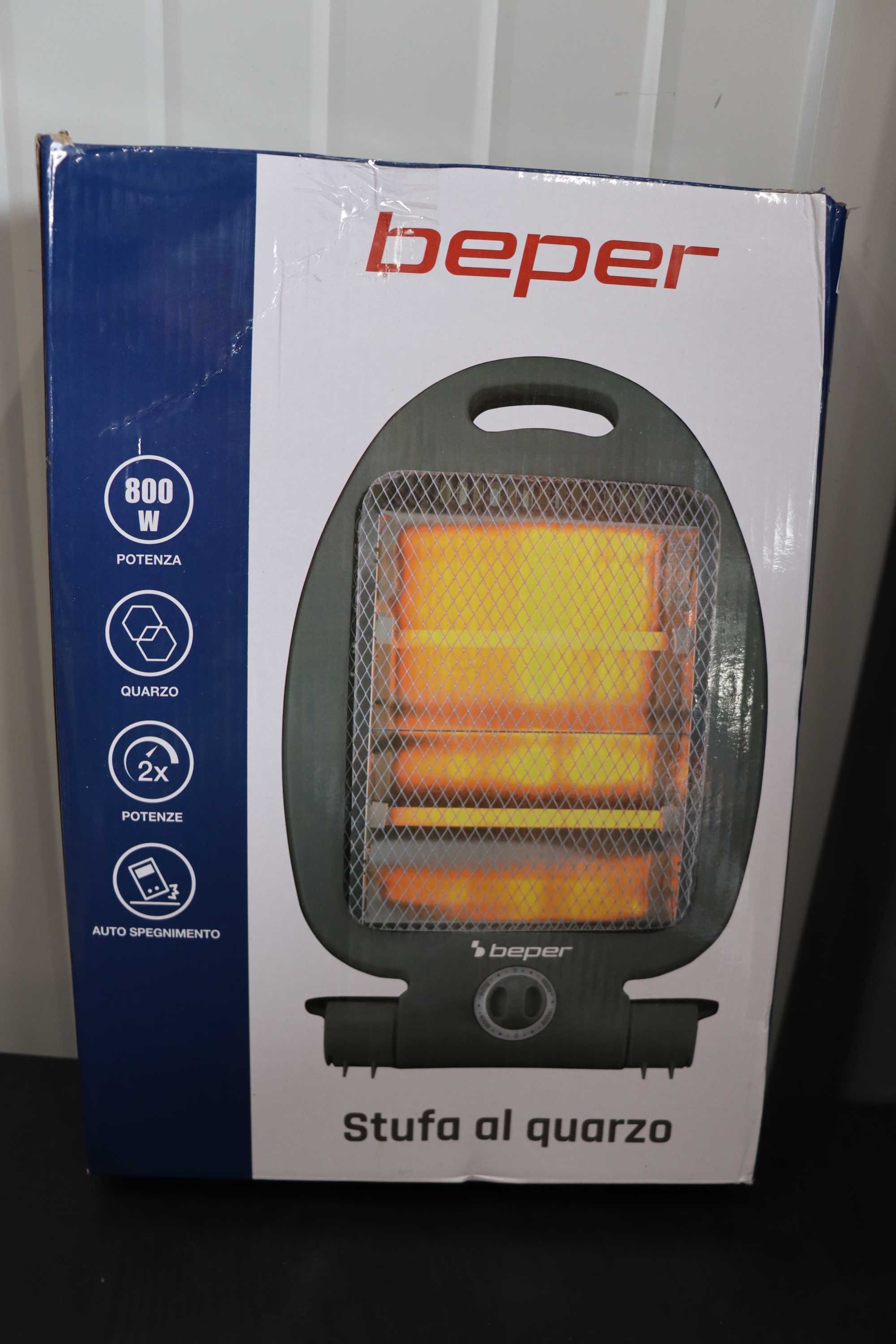 Кварцова печка BEPER, 800W 2 нива на мощност, Кварцов лъчист панел