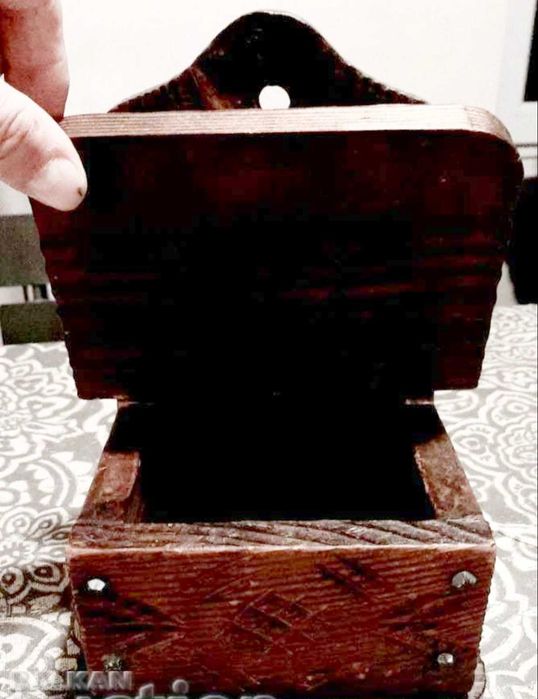 дървена кутия за брашно, сол