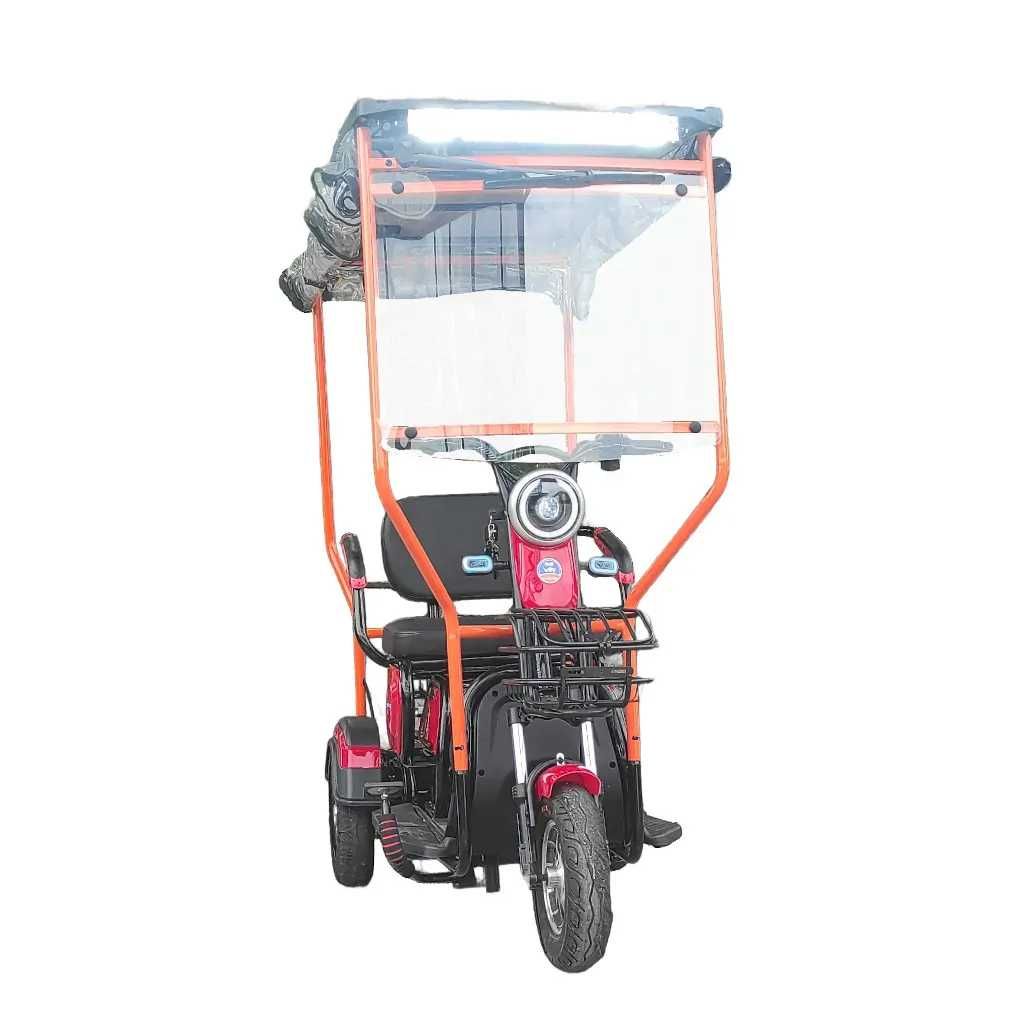 Електрическа триколка с три седалки EcoWay М19P с покрив