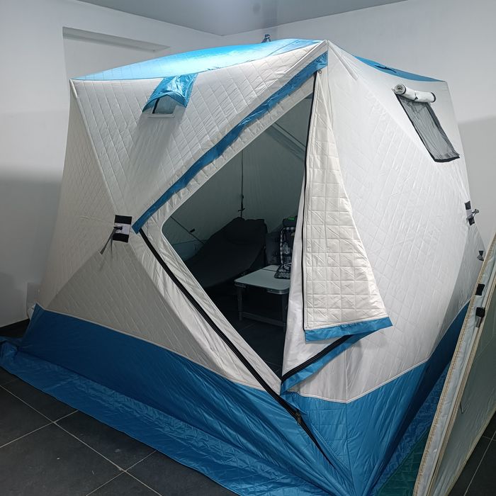 Зимняя палатка"Куб" (автомат 3-х слойная) 2.5м*2.5м W.P.E 8065 новый