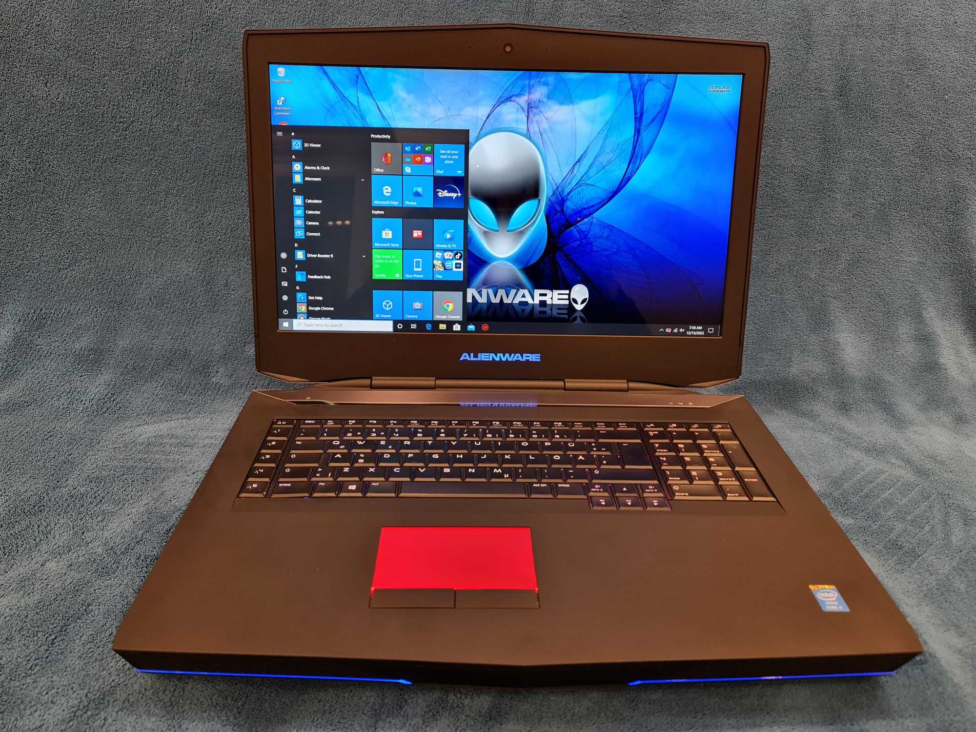 laptop gaming ALIENWARE 18,4" ,intel core i7 , 24 gb ram, video nvidia