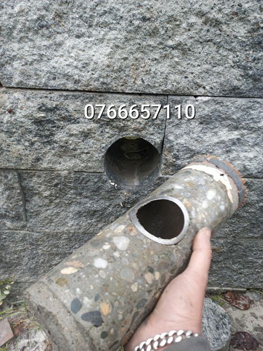 gaura carota fara praf beton caramidasa bca  pentru hota centrala aer