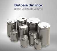 NOU Butoi inox cu capac filet si robinet 200 Litri